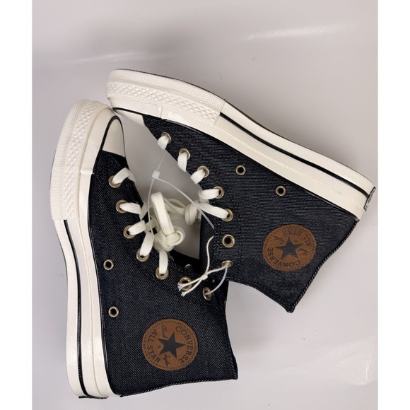 Converse Chuck 70 Taylor Denim Black High Top Sneakers 5M / 7W A11735C - Picture 8 of 11